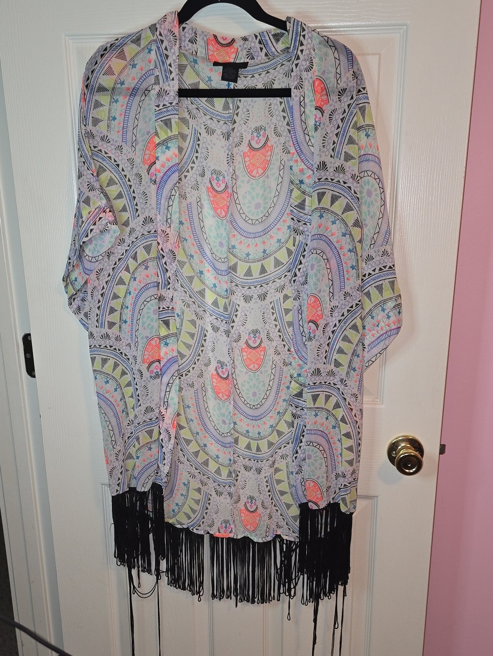 Steve Madden Multicolor Printed‎ Kimono Cover-Up